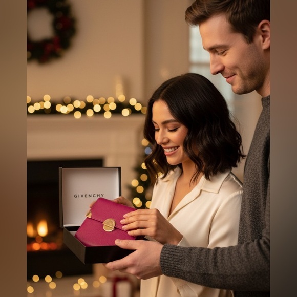 Vintage Givenchy Pink Leather Wallet with Gold Hardware - Picture 2 of 10